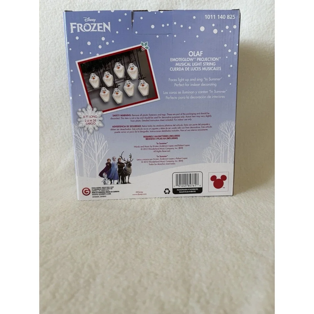 Disney Frozen Olaf Musical String Lights 8 ft 